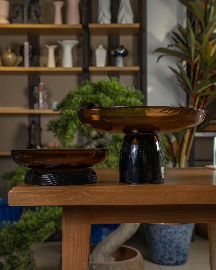 O10-50/51  صحن تقديم شفاف ملون