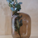 O10-31 فازة شفافة ملونة بعنق طرفي