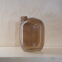 O10-31 فازة شفافة ملونة بعنق طرفي