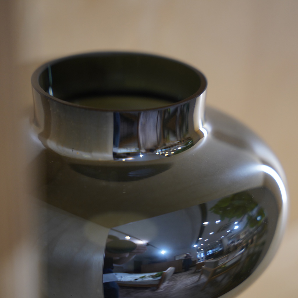 O10-32 فازة زجاج ملون قاعدة حجر