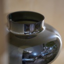 O10-32 فازة زجاج ملون قاعدة حجر