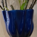 O10-34 فازة زرقاء مموجة كبيرة