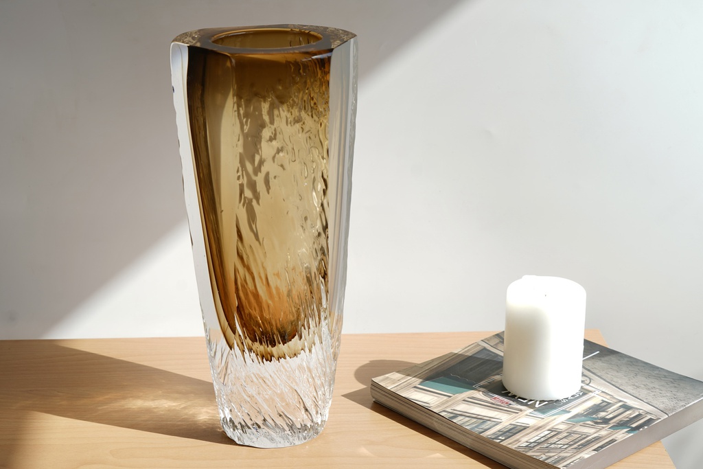 O6-01/02 فازة زجاج ملون طبقتين