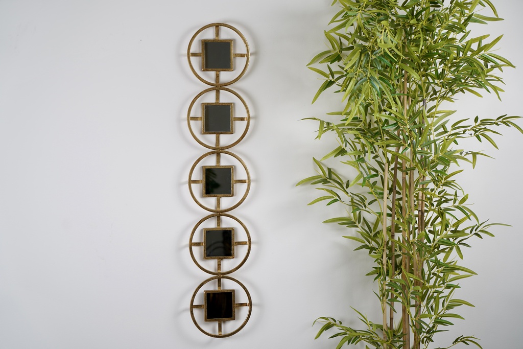 O5-31 مرآة معدنية ذهبية خماسية  100 سم