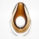 O6-03 فازة زجاج ملون حلقية