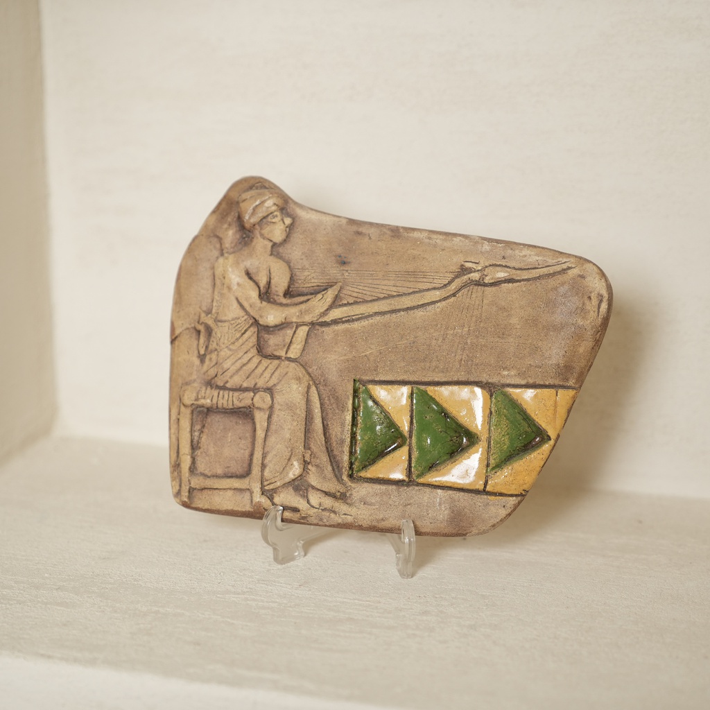 (خزف)لوح فخاري مزجج نذري