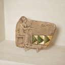 (خزف)لوح فخاري مزجج نذري