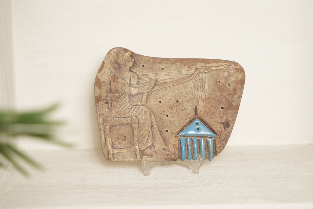 (خزف)لوح فخاري مزجج نذري