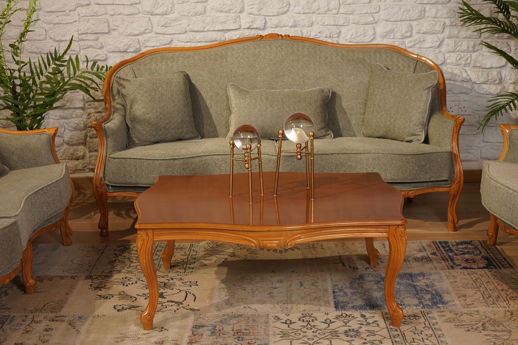 Monaco طقم قنفات موناكو (خشب عسلي)