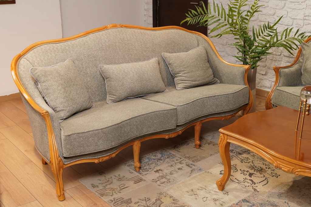 Monaco طقم قنفات موناكو (خشب عسلي)