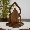 صينية تقديم خشبية شكل قبة