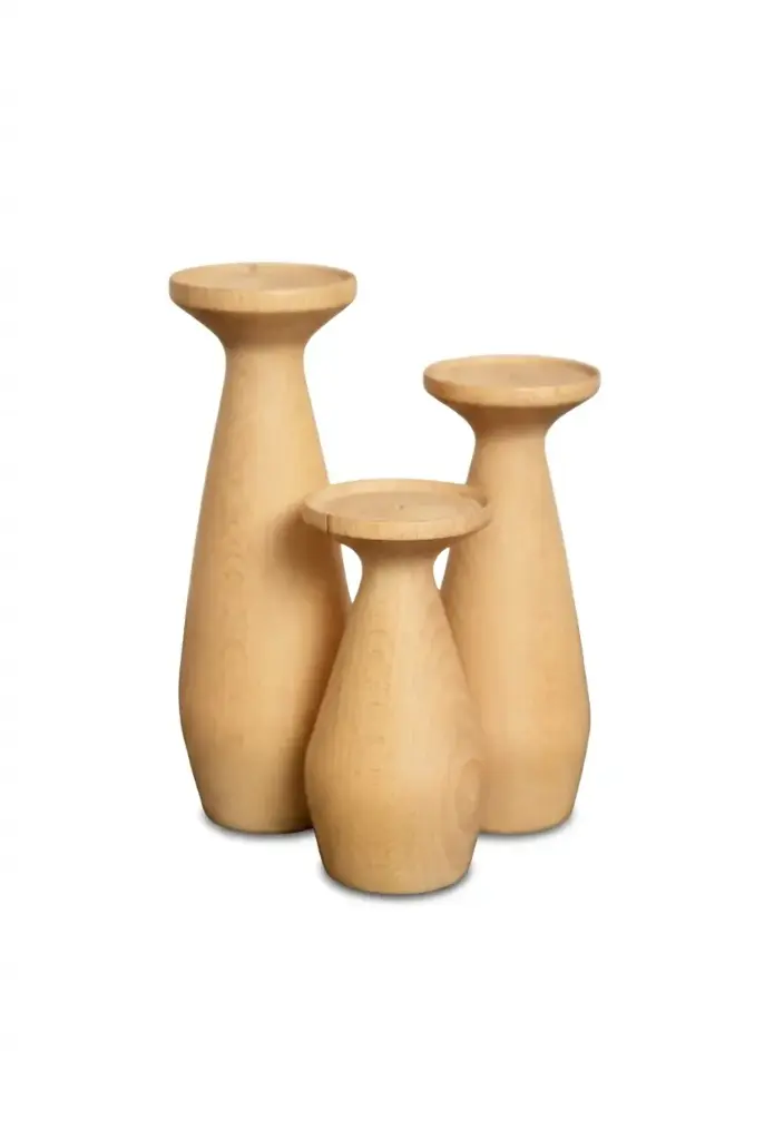 Bloom-22 سيت شمعدان مخروطي ثلاثي/زان