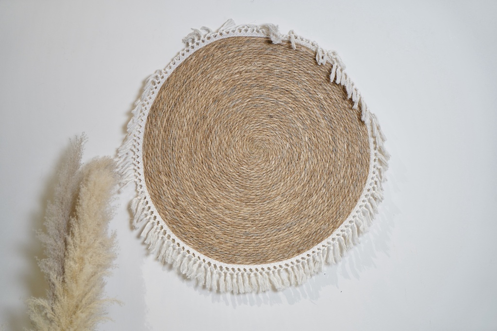 MZL1-16 تعليقة خوص دائرية طرف مكرمي 80 سم