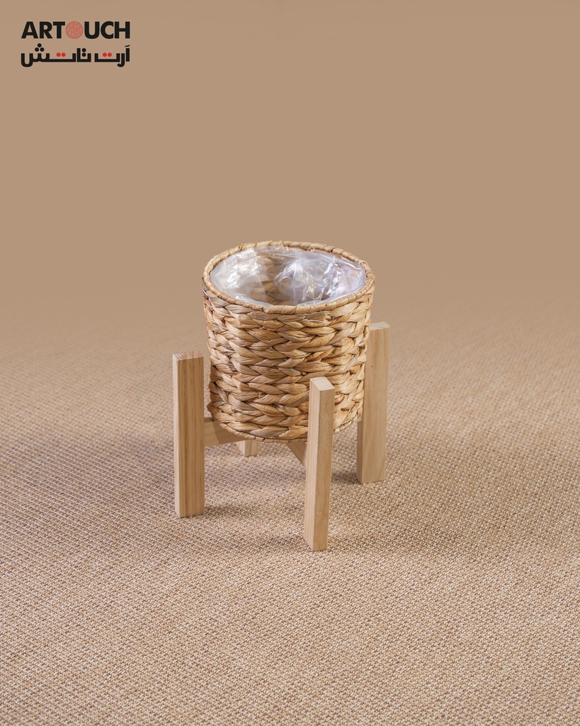 MZL2-06  سندانة خوص ستاند خشبي