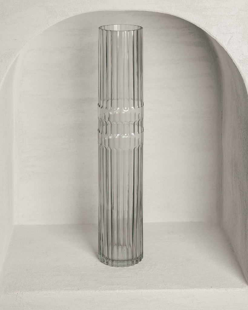 O10-66 فازة زجاج طويلة