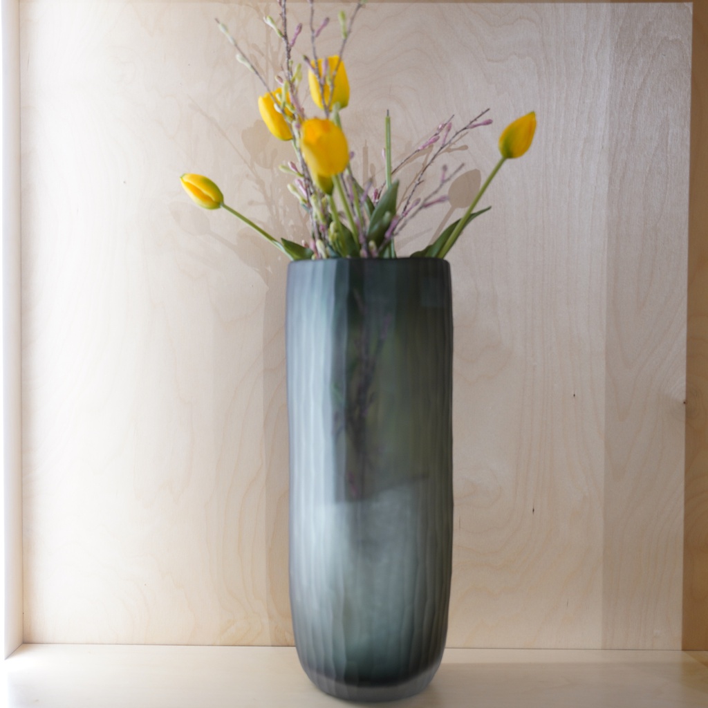 O10-43 فازة زجاج شفاف مضبب