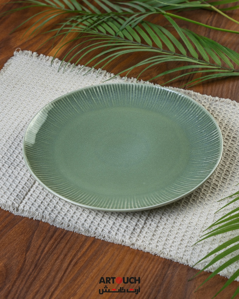 O3-09/10/11 صحن سيراميك أخضر