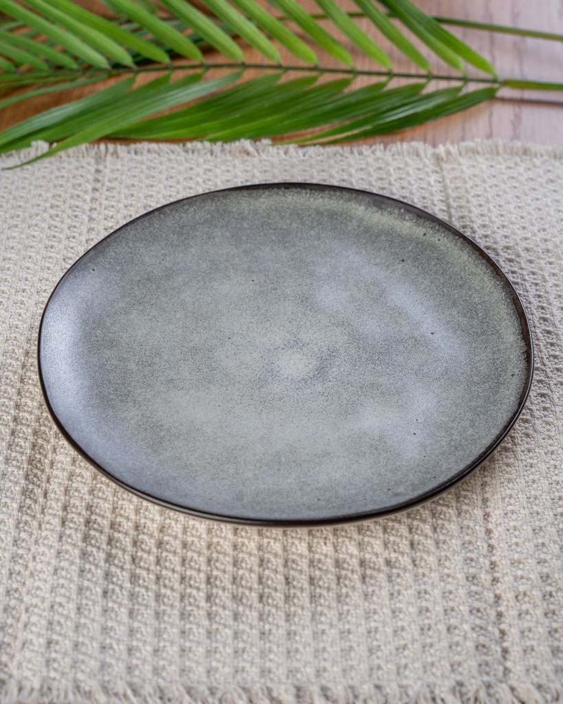 O3-20/21 صحن سيراميك حافة سوداء