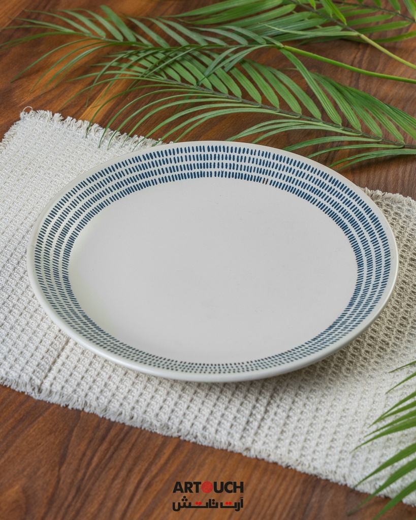 O3-22/23/24 صحن سيراميك خطوط زرقاء