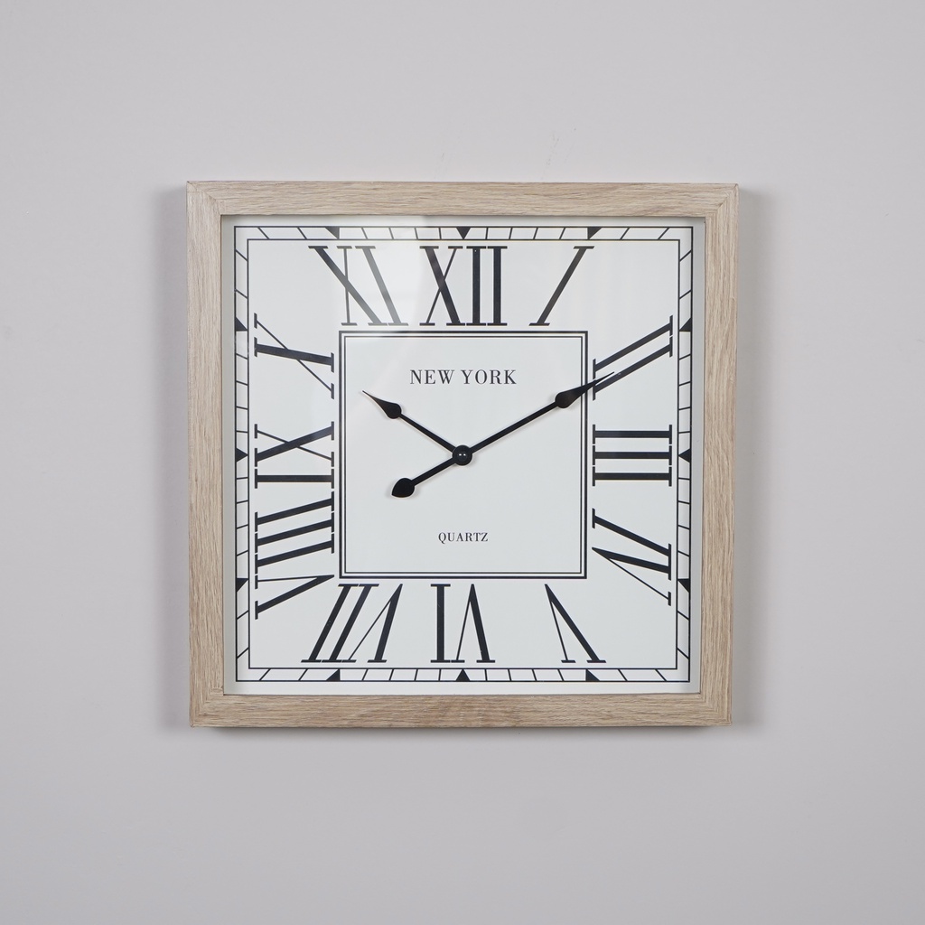 O5-15 ساعة جدارية مربعة 40 سم إطار خشبي
