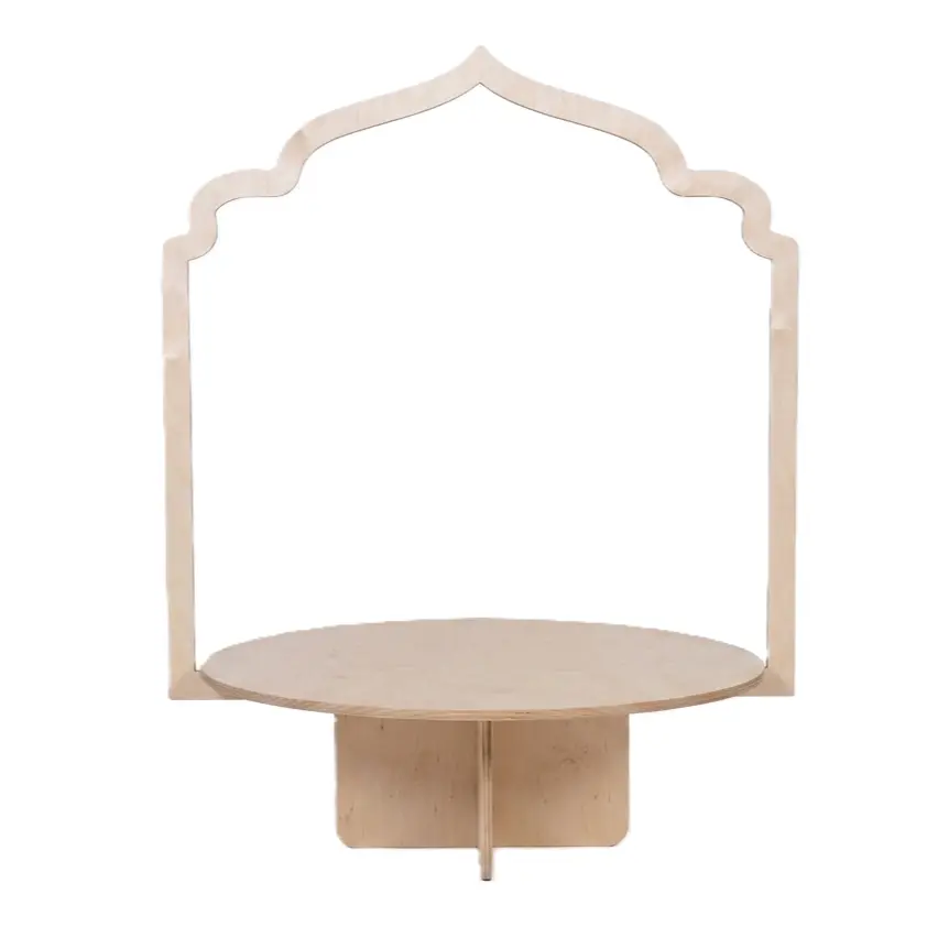 طبلية خشب دائرية بقوس  