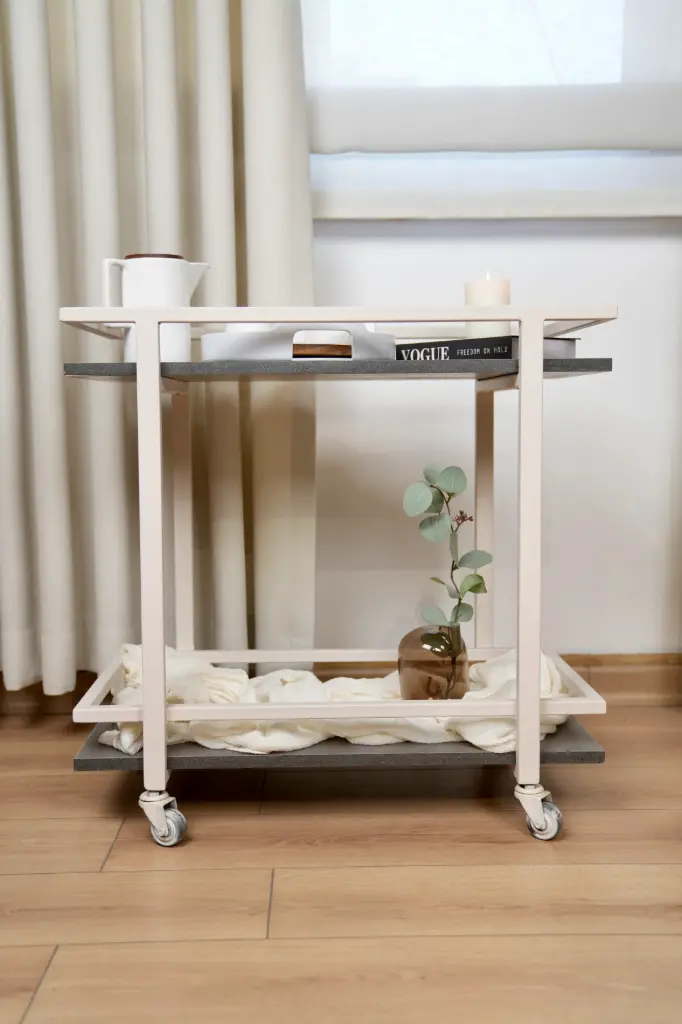 عربة طعام خشب و حديد