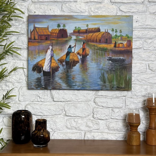 لوحة البلداوي اهوار  50*70