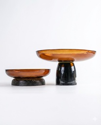 O10-50/51  صحن تقديم شفاف ملون