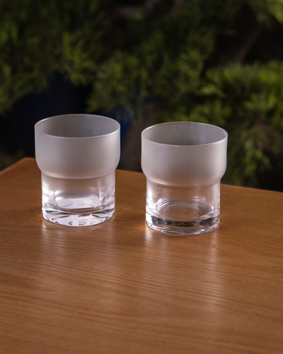 O10-74 سيت قدح شفاف قطعتين