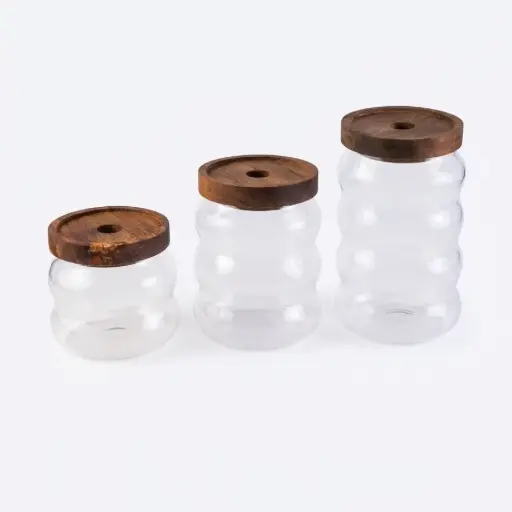 O8-21 سيت شكردان شكل طبقات + غطاء خشب