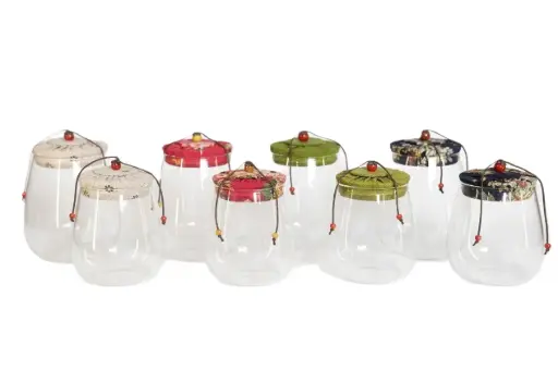 O8-23\24 شكردان زجاج بغطاء قماش