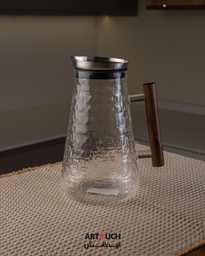 O8-26 جك زجاج بيد خشبية