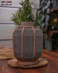 O9-02 فانوس قماش هيكل خشبي اسطواني