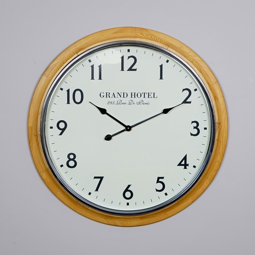 O5-14  ساعة جدارية  دائرية قطر 80 اطار خشب