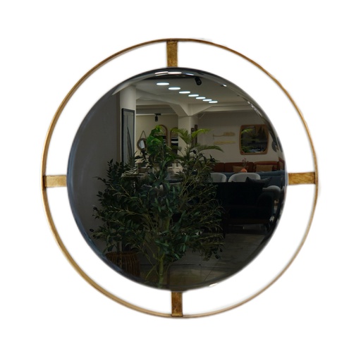 O5-26 مرآة معدنية دائرية ذهبي 77سم