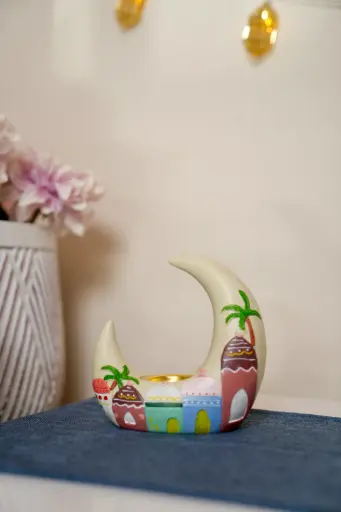 RMD26-17 مبخرة شكل هلال رزن رسم يدوي الوان