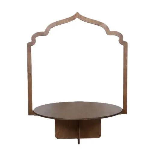 طبلية خشب دائرية بقوس  