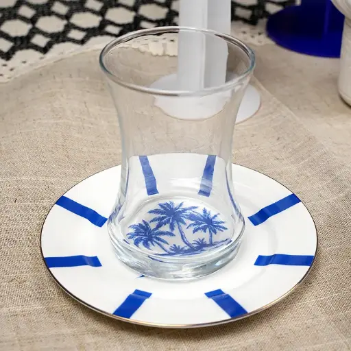 Seen2-02 سيت استكانات نخيل قطعتين 