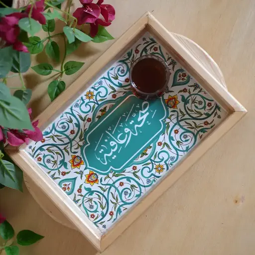 Seen2-10 صينية خشب و كاشي