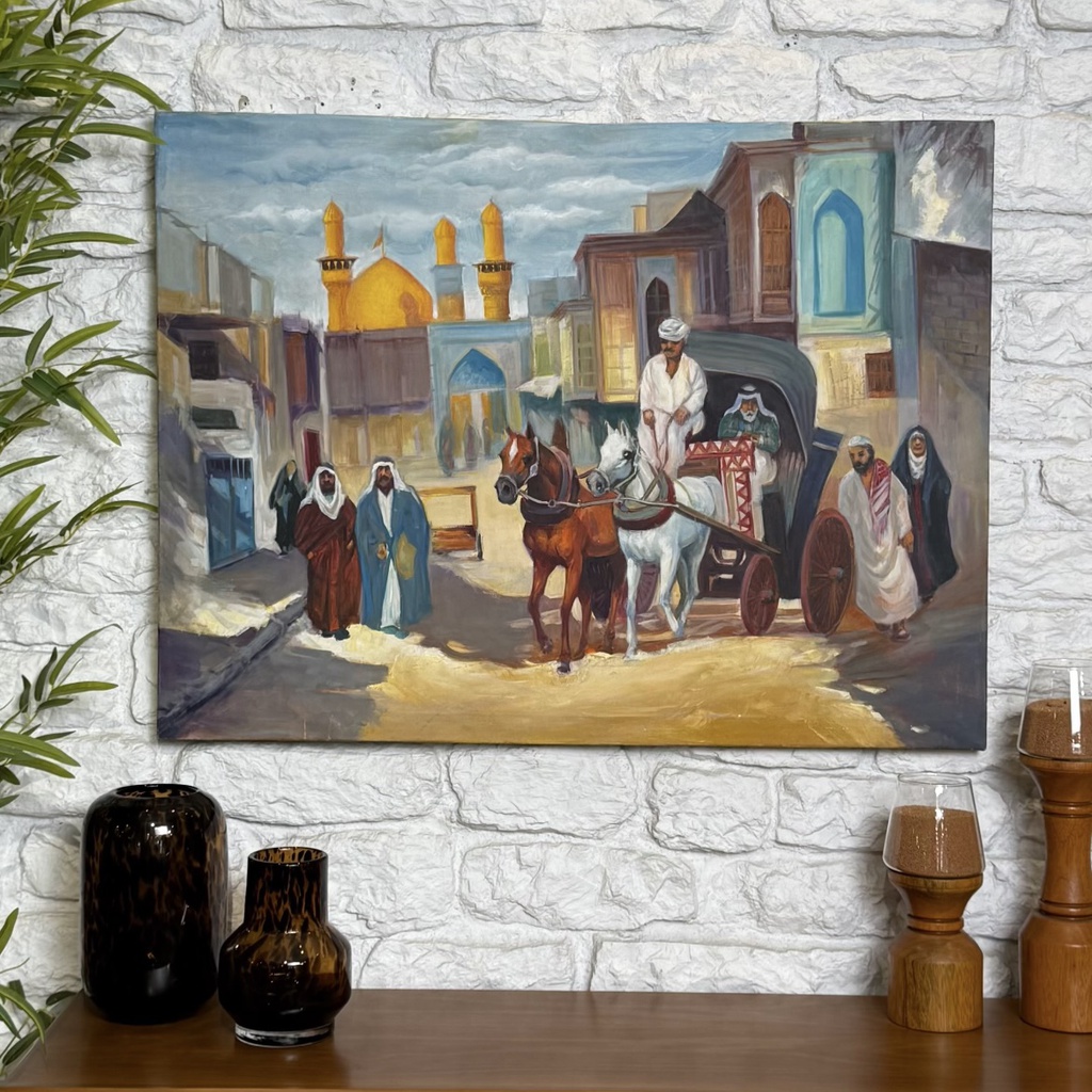لوحة الامامين 80*60