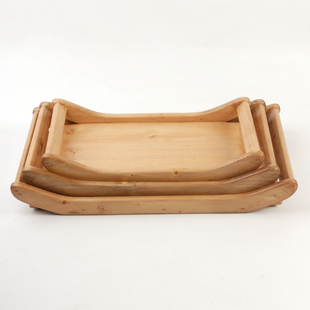 سيت صينية خشب بني