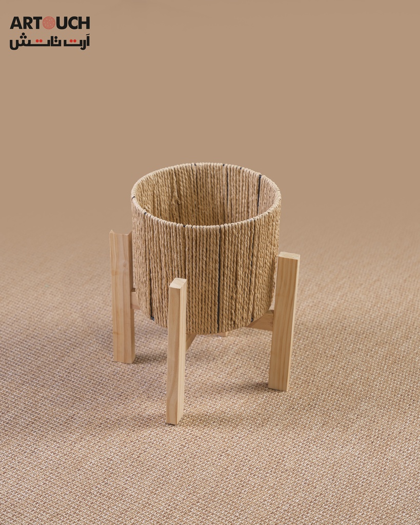 MZL2-07 سندانة حبل خوص ستاند خشبي