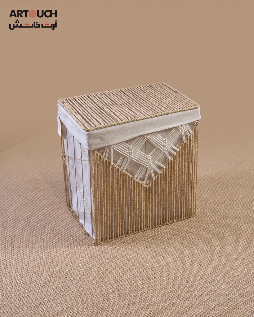 MZL2-12 سلة خوص مستطيلة بغطاء