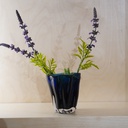 O10-33 فازة شفافة ملونة مموجة صغيرة