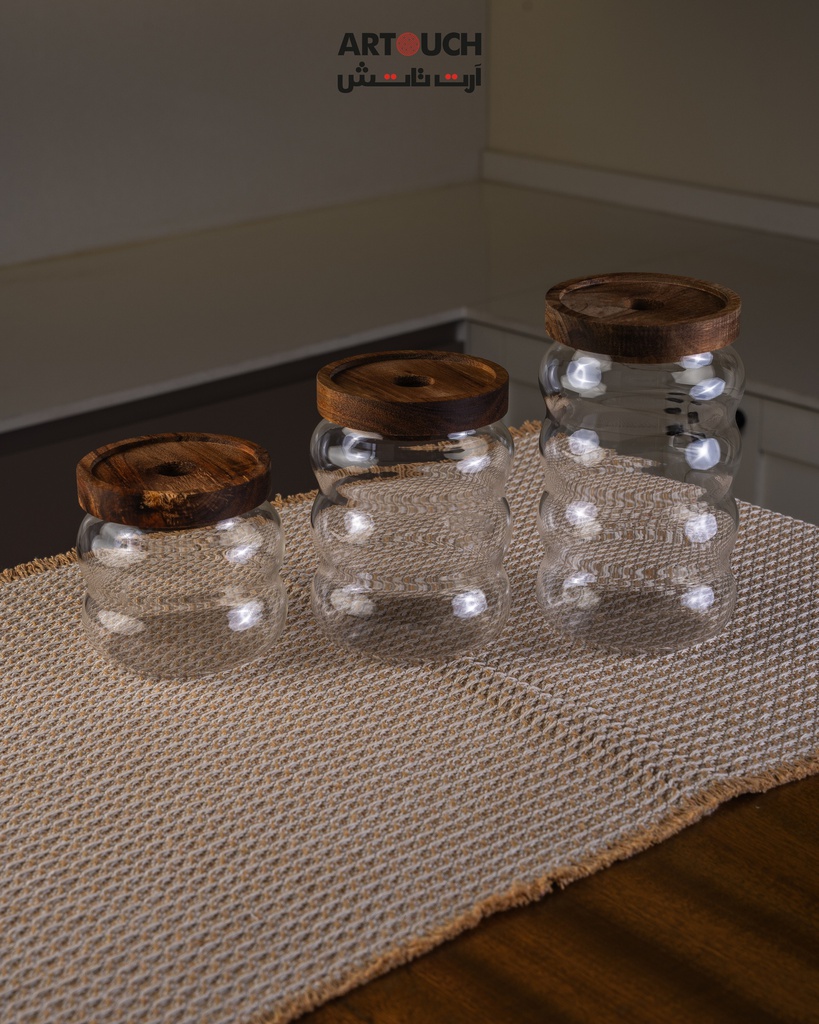 O8-21 سيت شكردان شكل طبقات + غطاء خشب