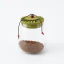 O8-23\24 شكردان زجاج بغطاء قماش