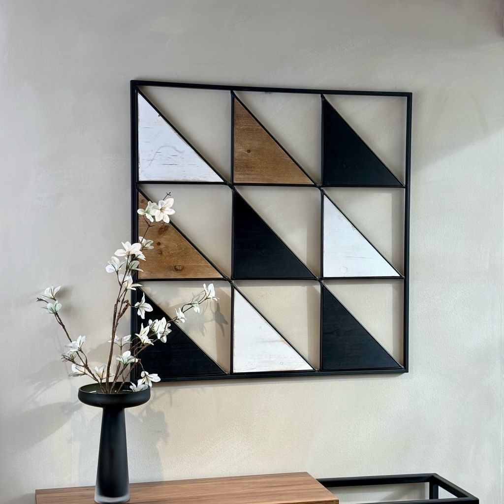 O12-08 لوحة معدن + خشب 78*78