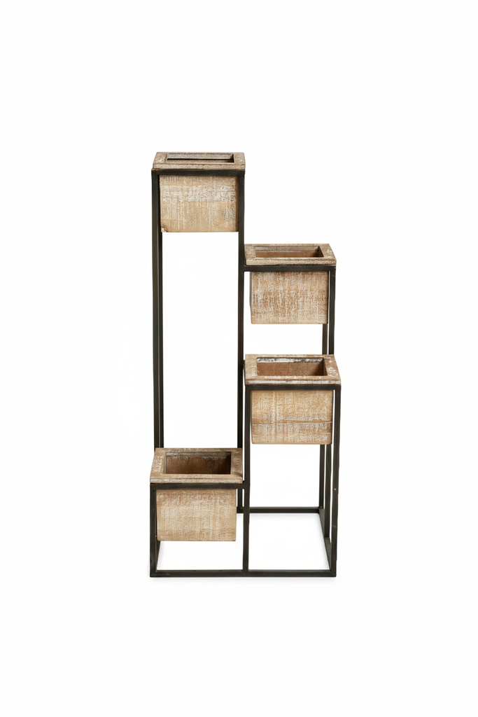 O12-10 ستاند معدني ب4 سنادين خشب