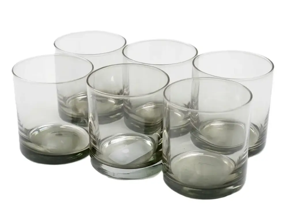 O10-70 سيت اقداح شفافة 6 قطع قاعدة مستقيمة