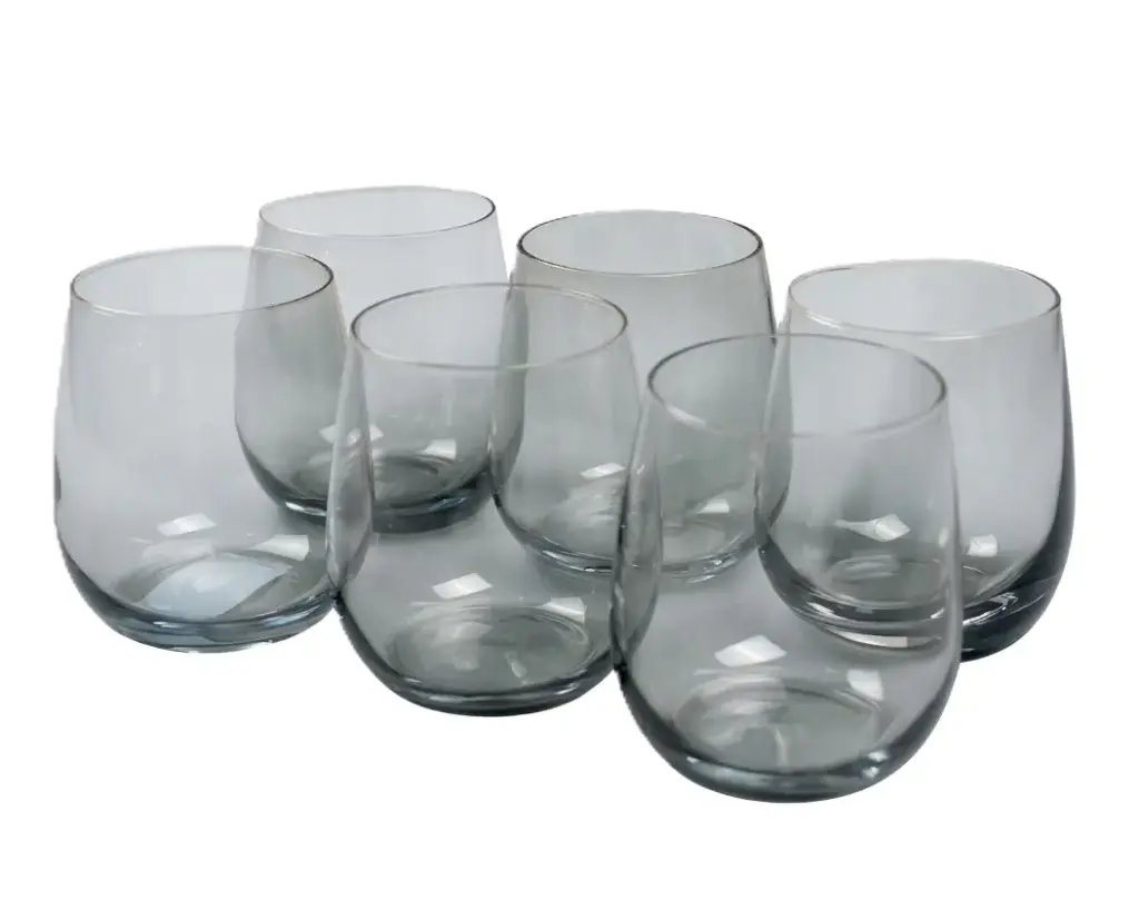 O10-71 سيت قدح شفاف 6 قطع قاعدة مدورة